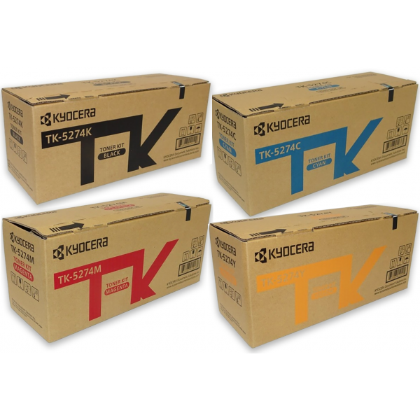 binnenkomst bedenken Keuze 4-Pack Genuine Kyocera TK-5274 Toner Cartridge Combo Ecosys P6230CDN,  M6230CIDN, M6630CIDN [1BK,1C,1M,1Y]