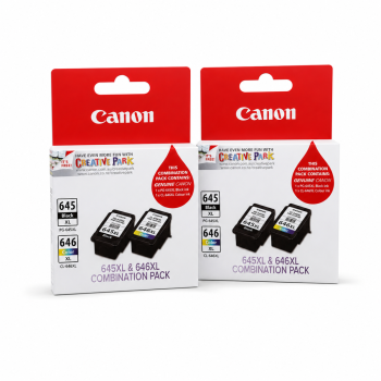 2 x Canon PG-645XL & CL-646XL Genuine Ink Combo Packs