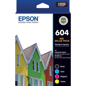 Epson 604 Genuine Inkjet Cartridges Value Pack C13T10G692 [1BK,1C,1M,1Y]