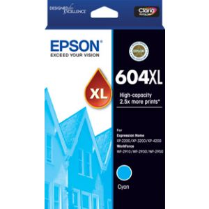 Epson 604XL (C13T10H292) Genuine Cyan High Yield Inkjet Cartridge - 350 pages