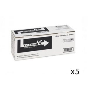 5 x Kyocera TK5154 Black Toner - Prints up to 12,000 pages